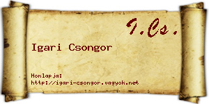 Igari Csongor névjegykártya